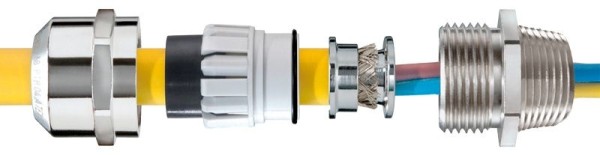 SPRINT ATEX Messing-Kabelverschraubung, NPT, mit Erdungseinsätzen, NMSKE 1 1/2 EMV-Z, NPT 1 1/2", 21 - 35 mm