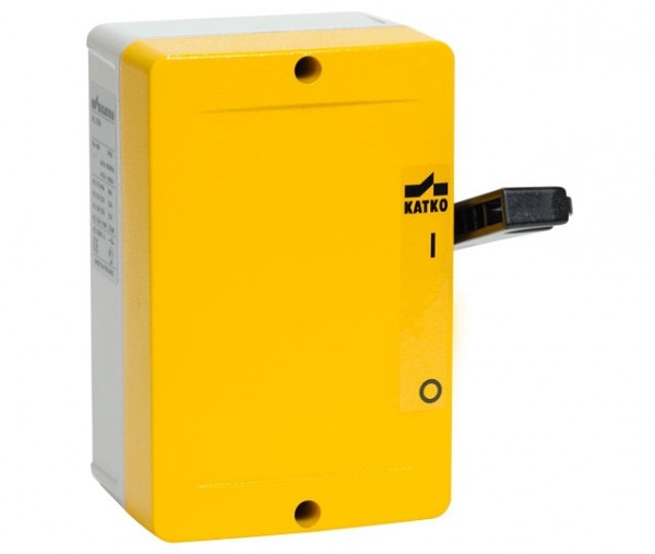 Seitlich bedienbarer Schalter Lasttrennschalter AC-21:40 A AC-23:25 A 4-polig Gelb/Rot A2 Gehäuse AL