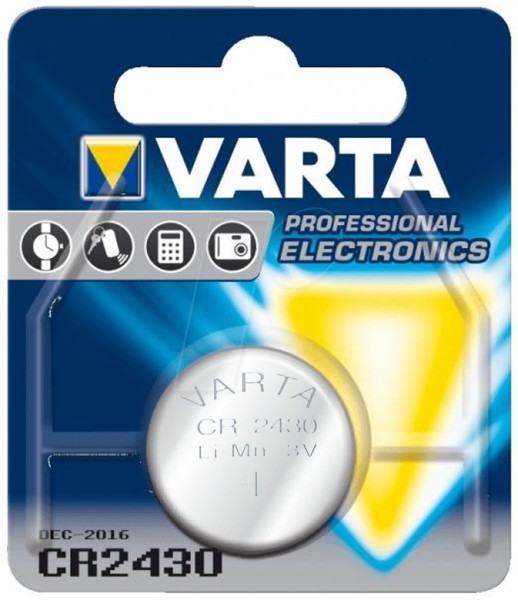 Knopfzellenbatterie VARTA Lithium CR2430 3V 280mAh