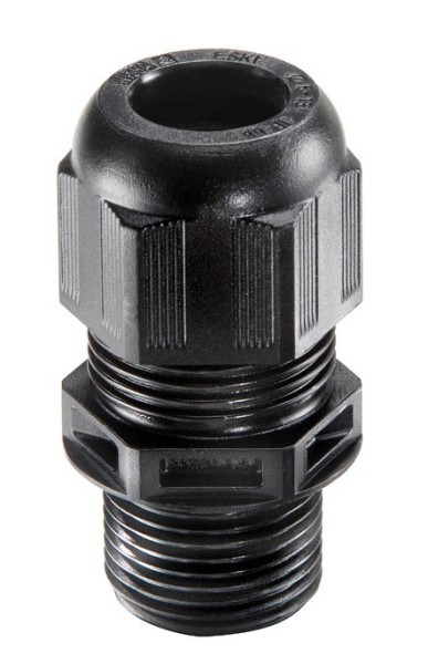 SPRINT-Kabelverschraubung LowTemp, lang, RAL9005 schwarz, ESKV-L 25 LT, M25x1,5, 15mm