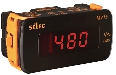 Voltmeter, 50-480VAC, einphasig, 240VAC, 1/8 DIN