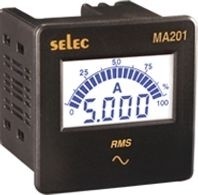 Amperemeter, 0-5AAC, einphasig, LCD-Bargraph-Anzeige, 240VAC, 72x72mm