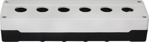 Leergehäuse ABS 6 Löcher Unterteil: Schwarz Deckel: Weiß 273x73x51mm