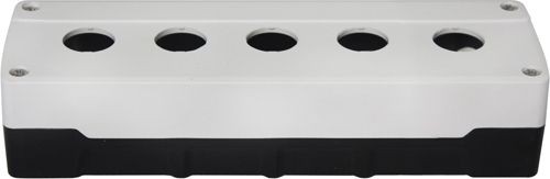 Leergehäuse ABS 5 Löcher Unterteil: Schwarz Deckel: Weiß 233x73x51mm
