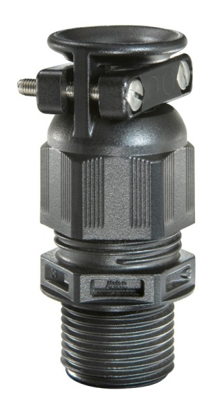 SPRINT-Kabelverschraubung mit externer Zugentlastung, lang RAL9005 schwarz, ESKVZ-L 16, M16x1,5, 4,5 - 10 mm