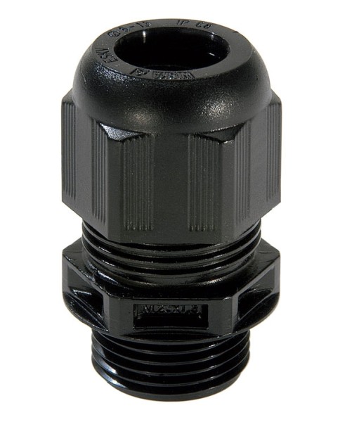 SPRINT-Kabelverschraubung mit Zugentlastung, IP 68, Polyamid, RAL9005 schwarz, ESKV 25, M25x1,5, 9 - 17 mm