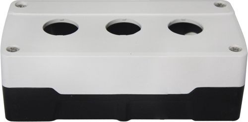 Leergehäuse ABS 3 Löcher Unterteil: Schwarz Deckel: Weiß 153x73x51mm