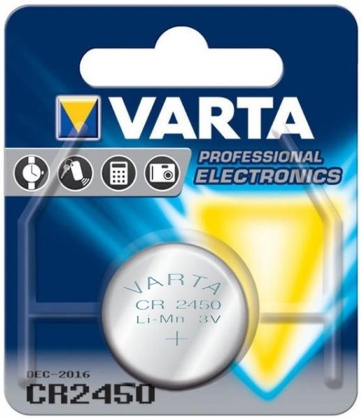 Knopfzellenbatterie VARTA Lithium CR2450 3V 560mAh
