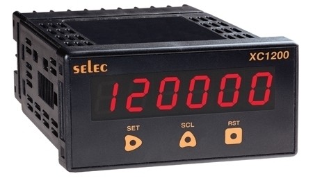 Vorwahlzähler, multifunktional - Impuls/Frequenz, 1x6 Ziffern LED, skalierbar, 2 Vorwahlwerte, 1DPDT, 85-270V, 1/8 DIN